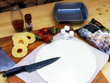 Ananas Marshmellow Gebäck - Vorbereitung