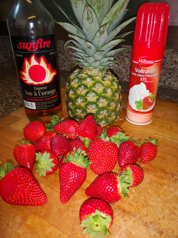 Erdbeer Ananas Dessert - Zutaten