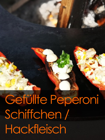 Peperoni Schiffchen Hackfleisch - Grillring Rezept