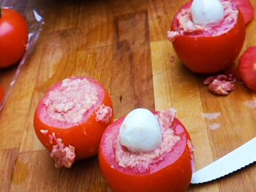 Tomaten mit Hackfleischfüllung - Vorbereitung