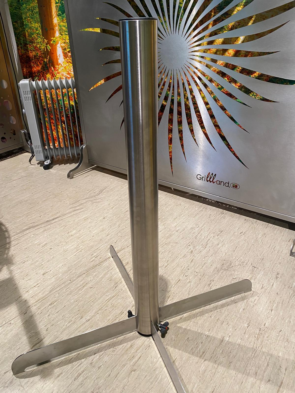 Tischbein Inox | für Beistelltisch (zu Edelstahl Abdeckung 88 & 104 cm) – Bild 2