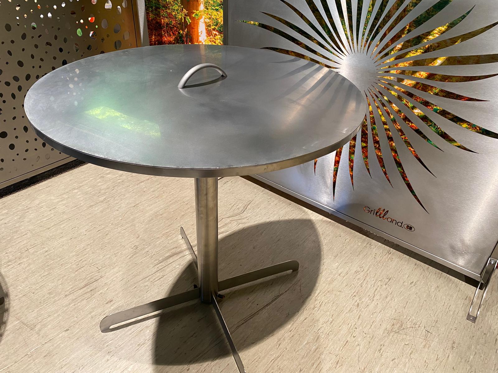 Tischbein Inox | für Beistelltisch (zu Edelstahl Abdeckung 88 & 104 cm)