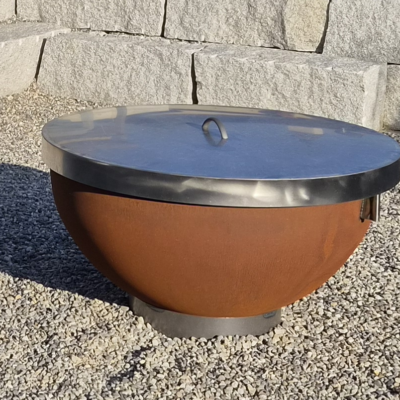 Edelstahl Abdeckung mit 8 cm Rand
