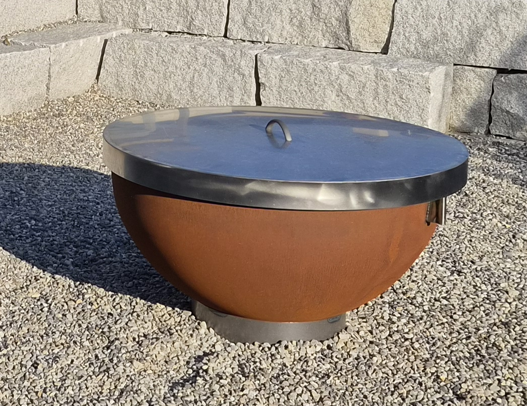 Edelstahl Abdeckung mit 8 cm Rand